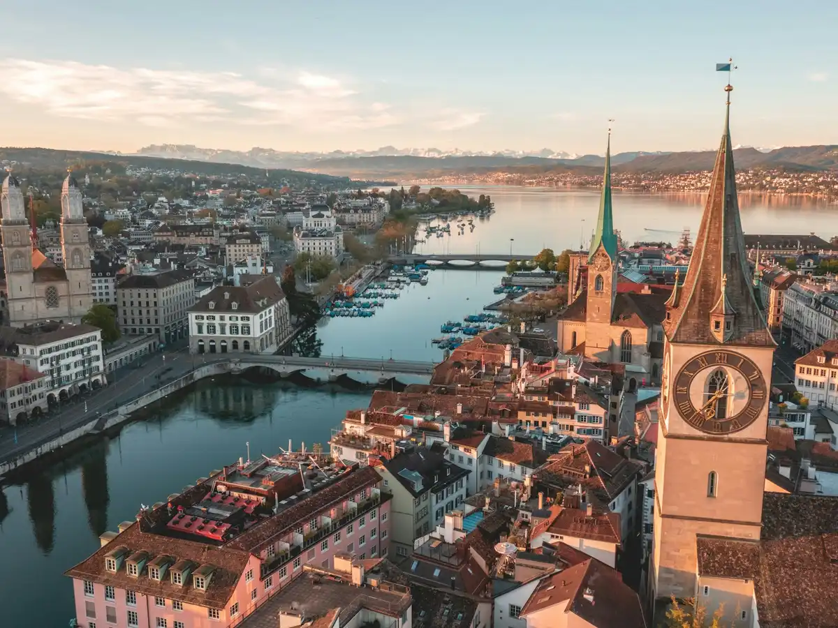 Aerial view of city buildings during daytime — Zurich, Switzerland